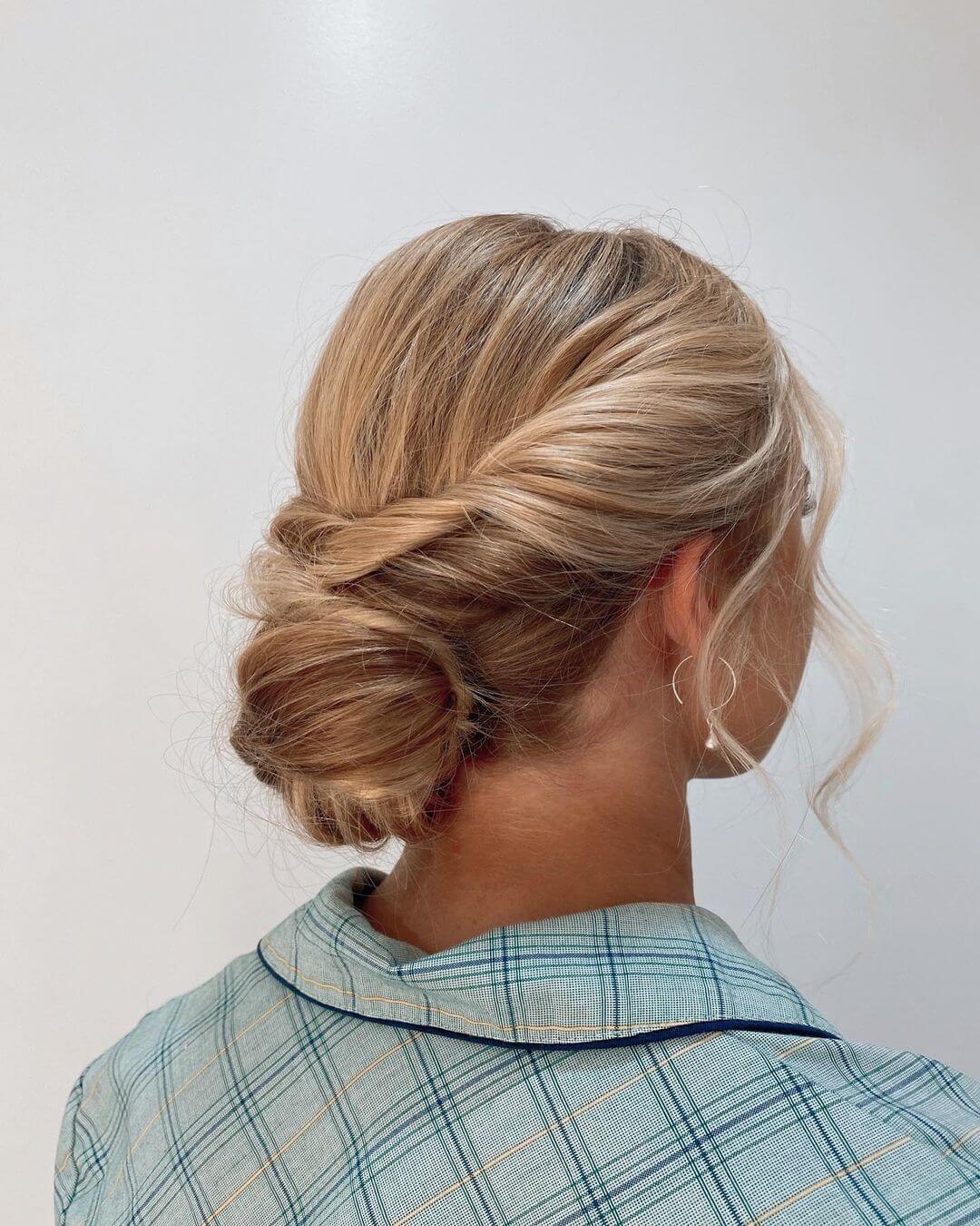 Professional Job Interview Hairstyles for a Great Formal Look Formal Bun Hairstyle with Twisted Braids