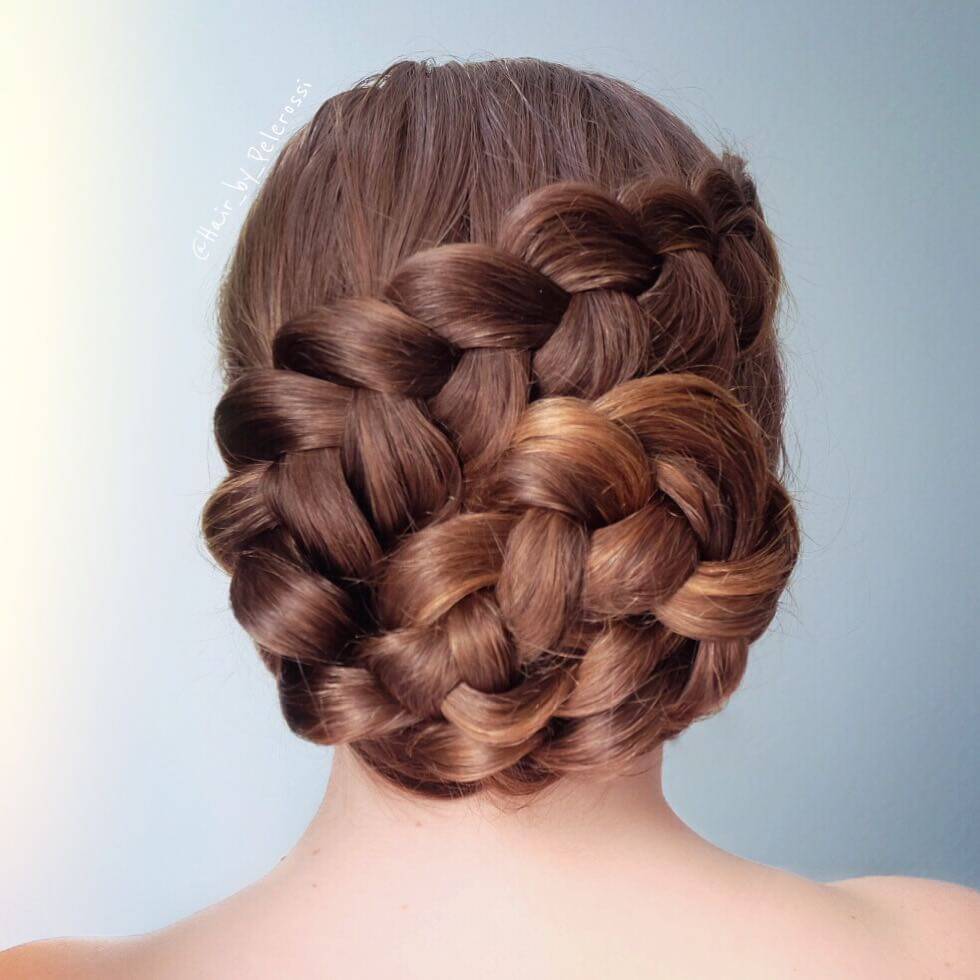 Twisted Swirl Braids Formal Hairstyle