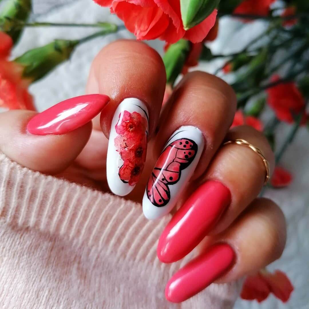 The red glory Summer Nail Art Designs 