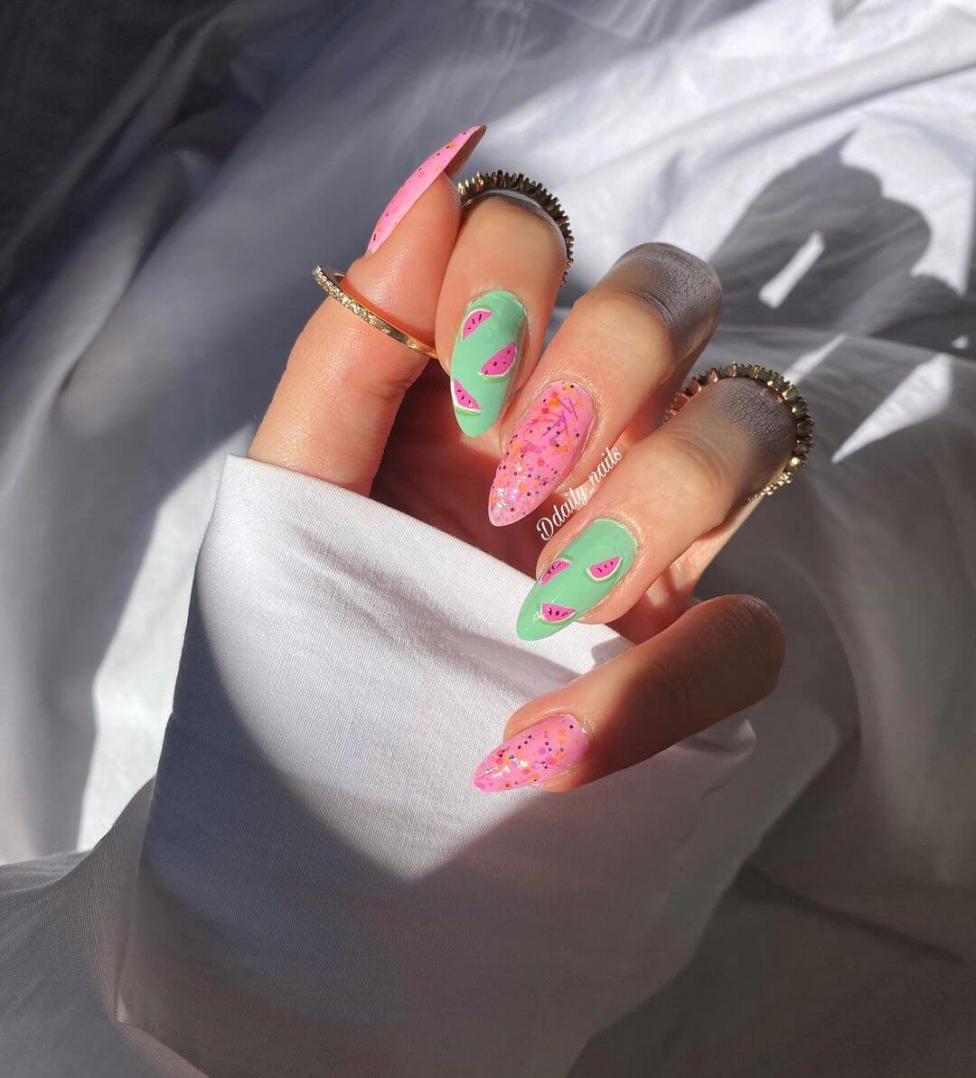 The melons and florals! Summer Nail Art Designs 