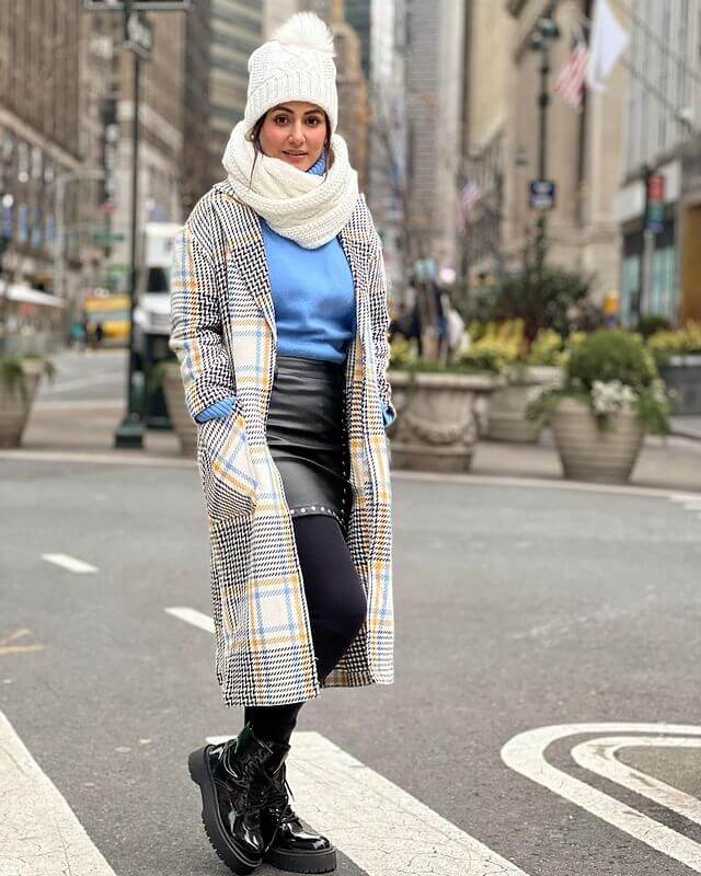 Hina Khan - winter fashion inspo Layering done Nicely!