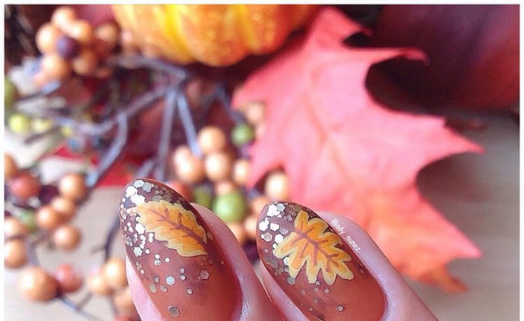 Autumn Leaves Nail Art