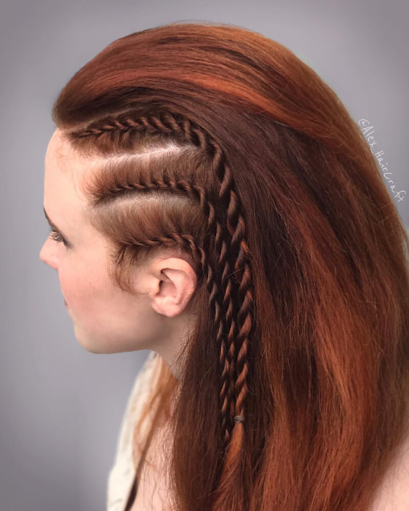 Hairstyle For College Girls Twisted Cornrows Auburn Hairs - Viking Hairs
