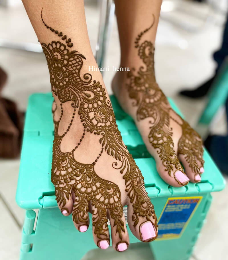 Indian Bridal (Dulhan) Mehndi Designs For Legs 2021 Artsy Arabic Mehendi designs which are beautiful