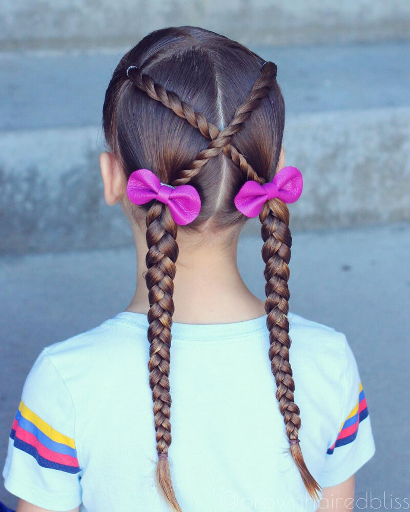 Criss-cross Braided Hairstyle
