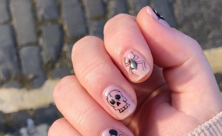 9. "Cute and Edgy Skull Nail Art for a Punk Look" - wide 5