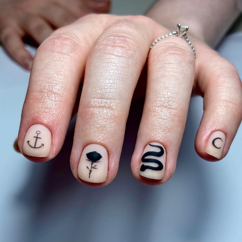 Don't need long nails for great tattoos