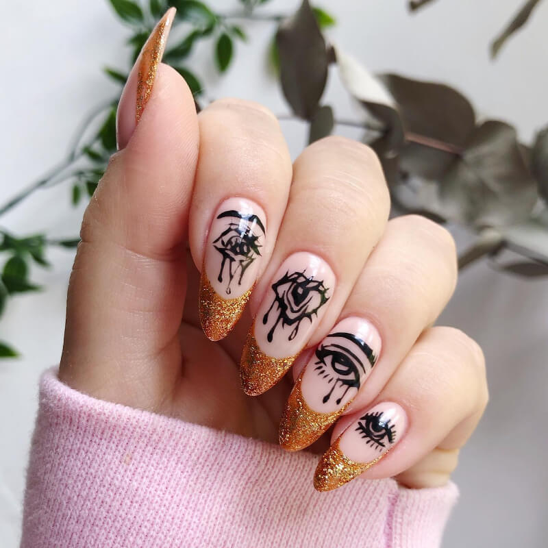 Tattoo Designs Nail Art 1 Eye tattoos with the golden combo