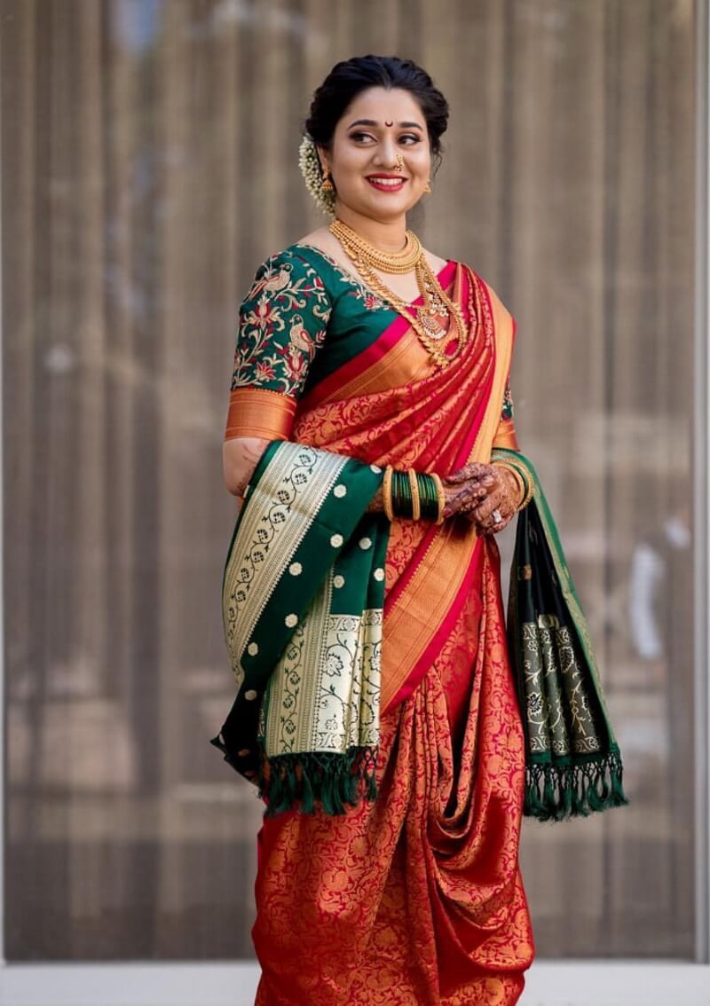 Marathi Bridal Nauvari Saree Designs K4 Fashion Marathi Bridal Nauvari Saree Designs K4 Fashion