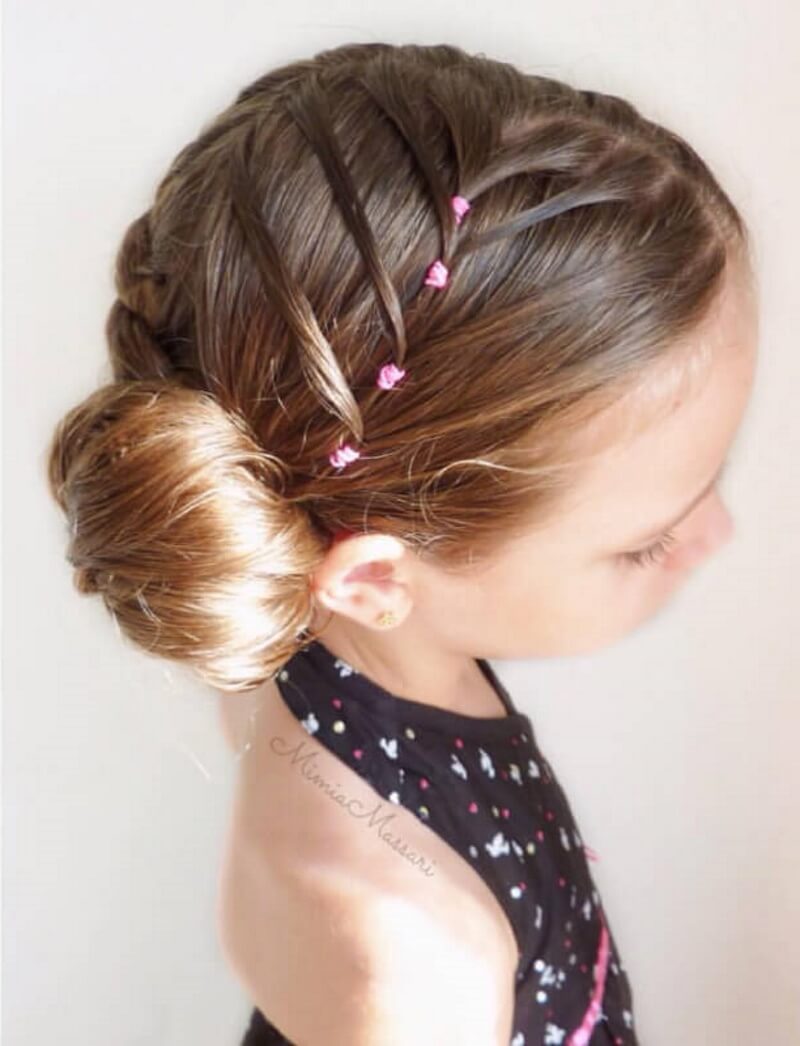 School Day Hairstyles For Long Hair Pretty Bun Hairstyle