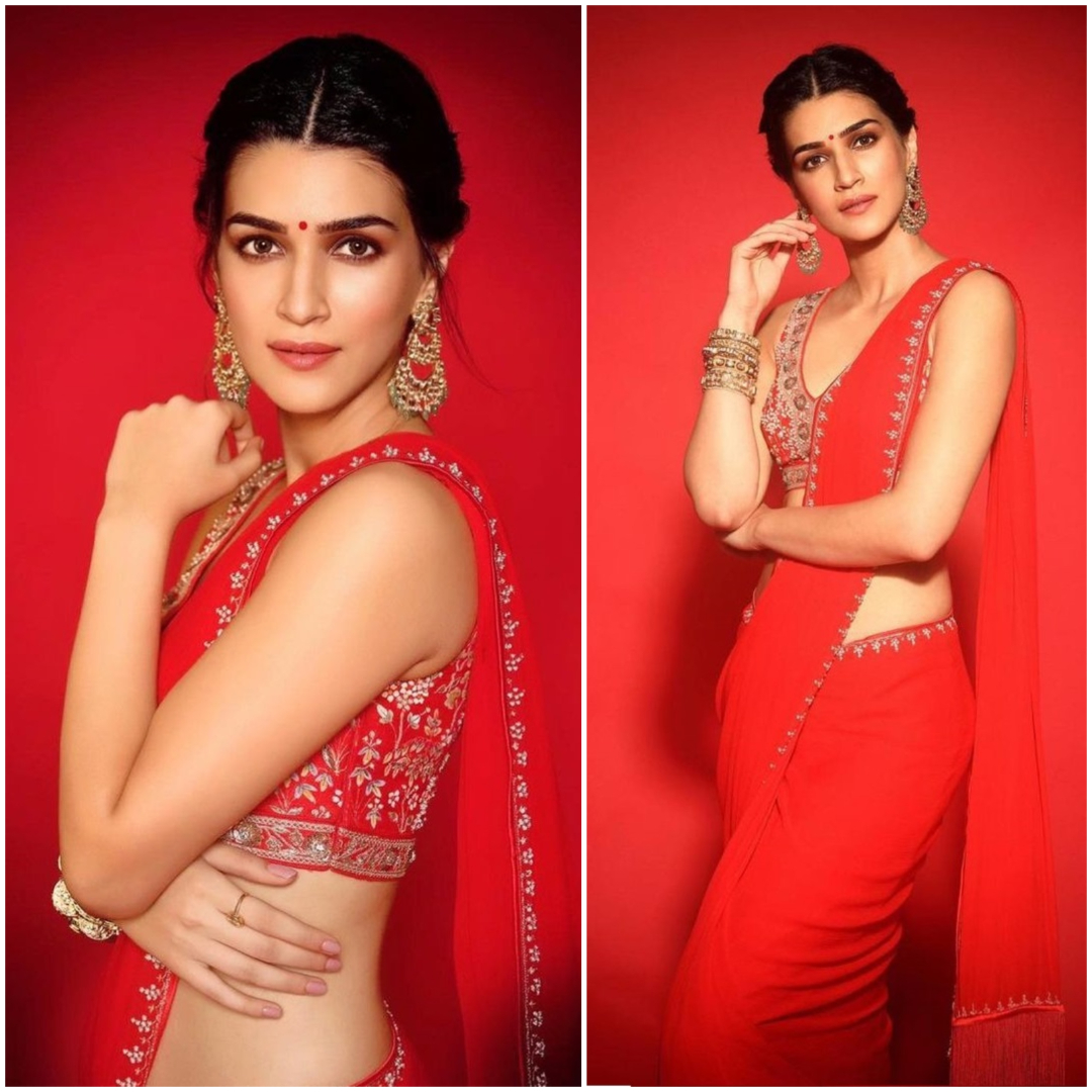 Kriti Looks Absolutely Beautiful In This Traditional Red Attire