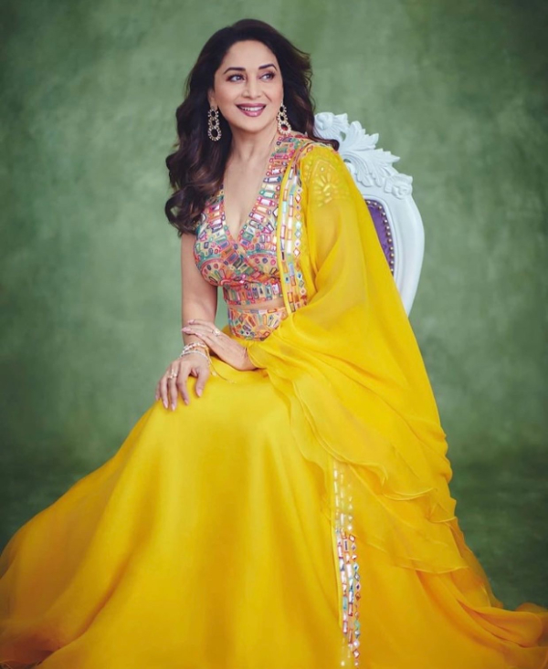 Sunny Side Up With Madhuri's Stunning Yellow Lehengas