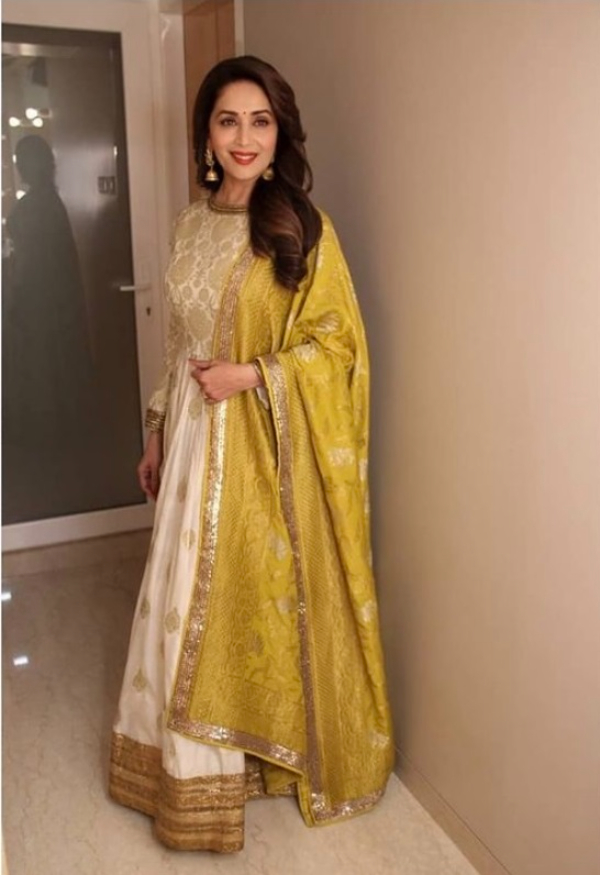 Madhuri Showing Us The Traditional Anarkalis Are The Way To Go