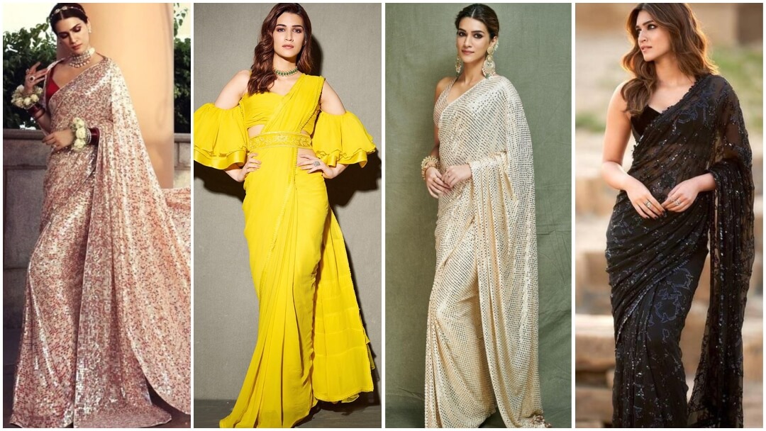 Kriti Sanon Stuns In Anita Dongre And Manish Malhotra Saree
