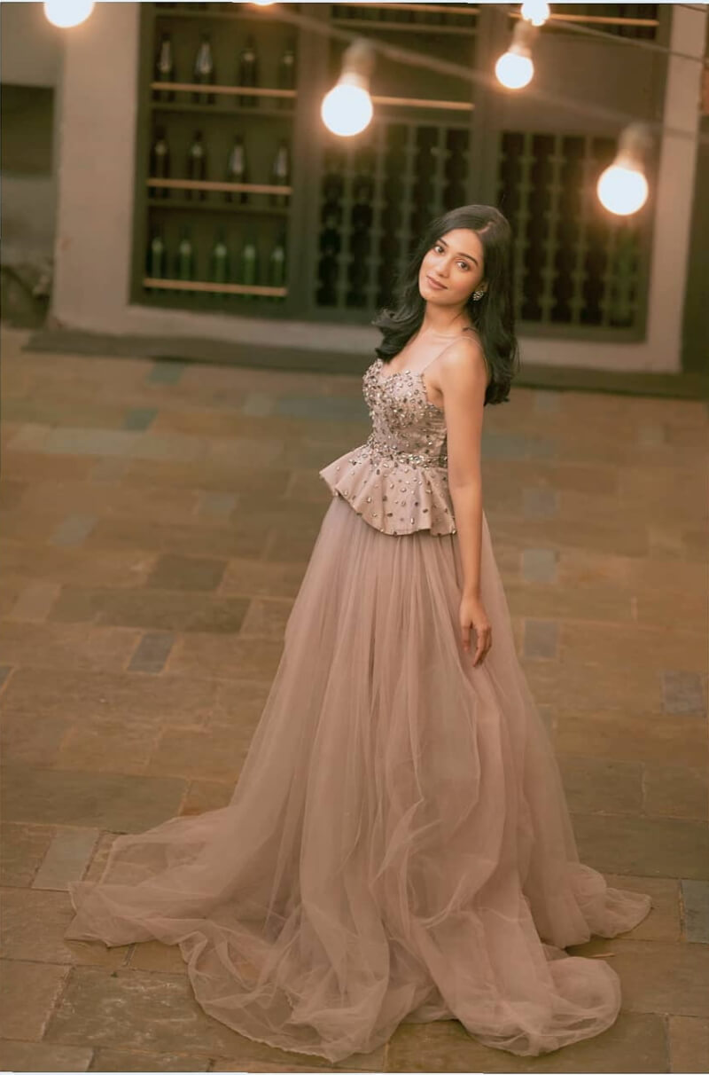 Bollywood Actress Amrita Rao in Gorgeous blush Pink gown