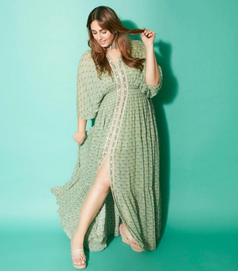 Huma Qureshi Sea-Green Slit Kaftan Is Perfect Summer Wear