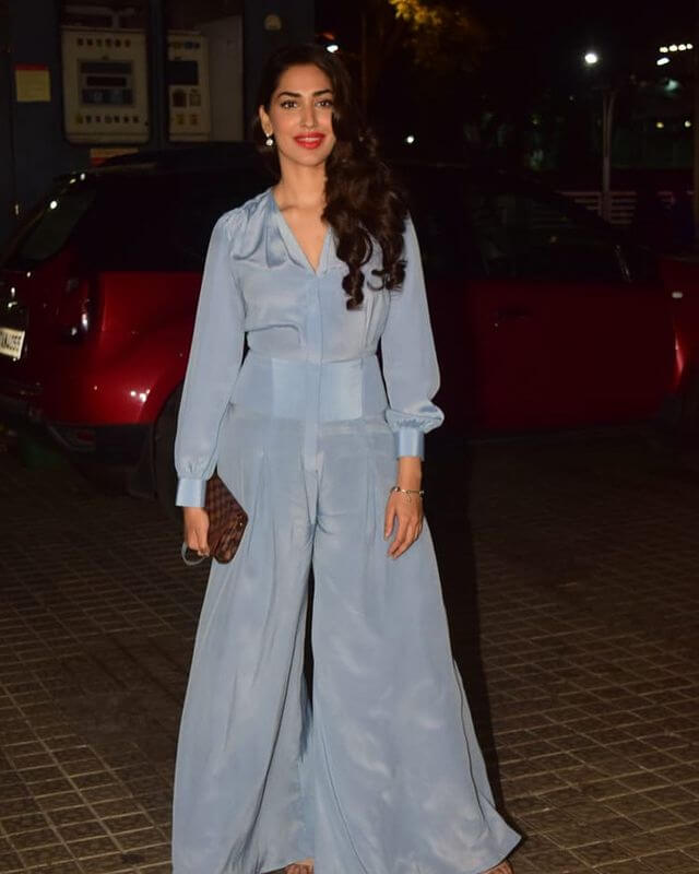 Femina Miss India Winner, Jhataleka Glamorous Look In Pastel Blue Color Jumpsuit
