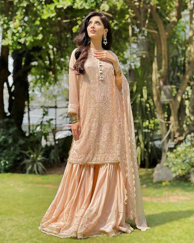 Mawra Hocane Best Looks, Stunning Look For Eid In Embroidery Pink Ethnic Wear