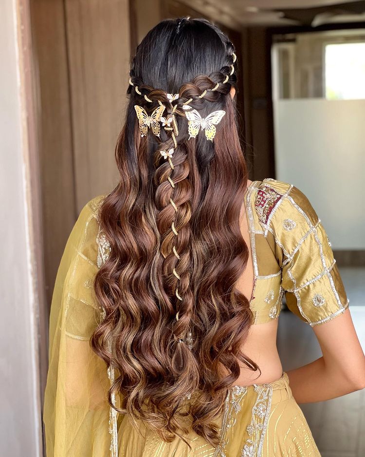 Sangeet Open Hairstyle Ideas For Bride And Bridesmaids - K4 Fashion