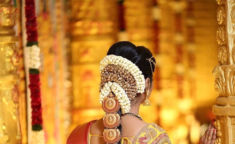 Indian Bridal Braid Hairstyles With Hair Accessories