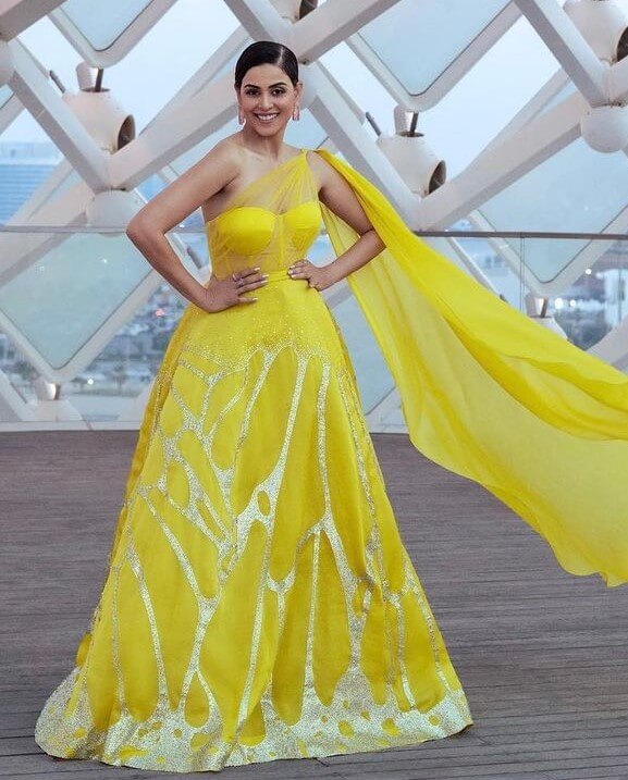Genelia D'Souza Is A Ray Of Sunshine In Yellow Ballroom Gown