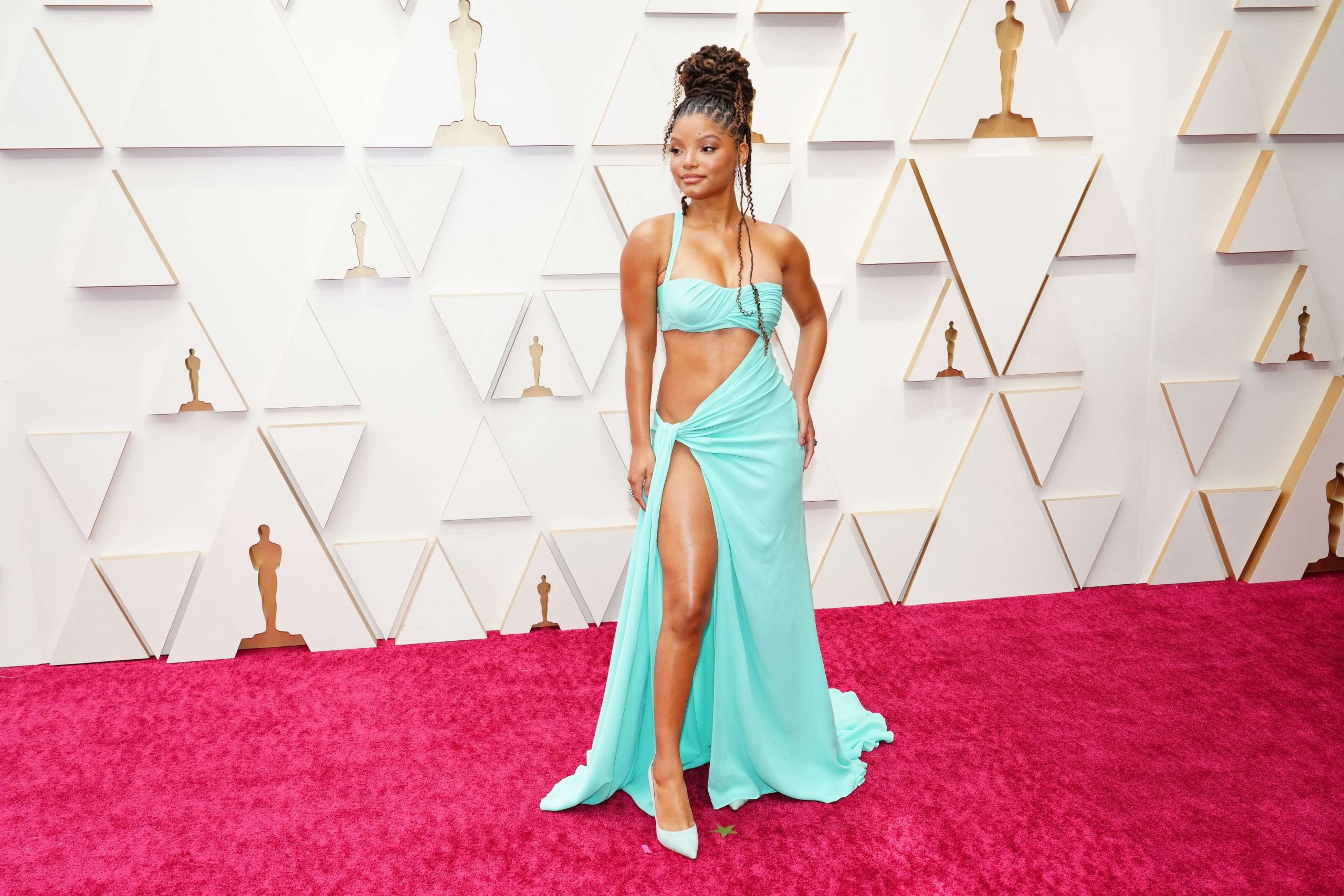 Halle Bailey Looked Radiant In Teal At Her First Oscars