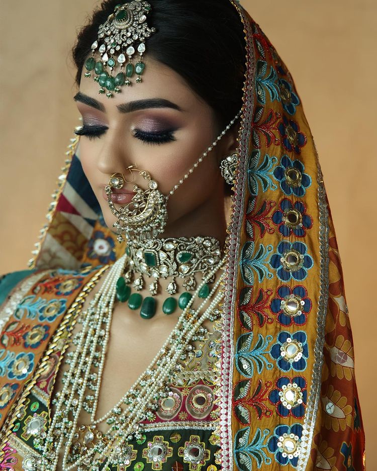 Heavy Peacock Shape Designer Nath For Bride