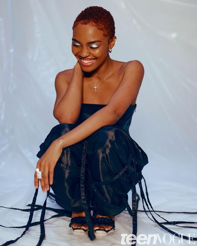 Here Is The Gorgeous, China Anne McClain In All Black Off-Shoulder Jumpsuit