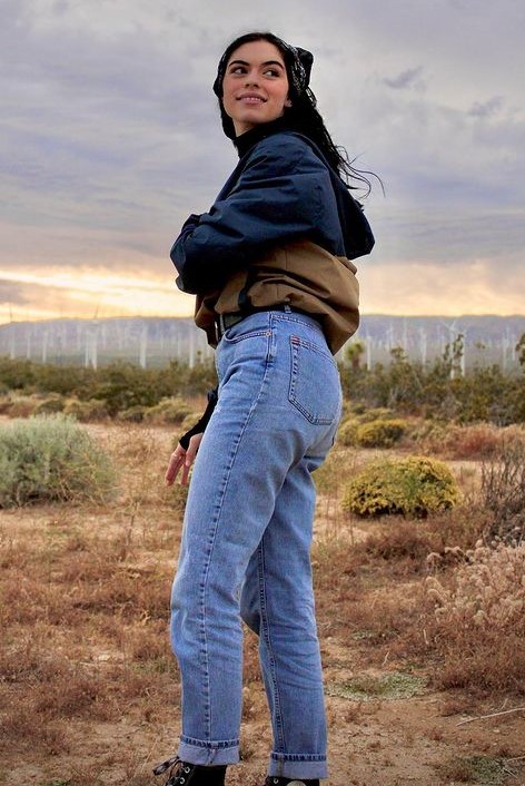 Let's Go For A Trip, Maitlyn Pezzo In Dark Blue Colored Full Sleeve Top And Blue Denim Jeans