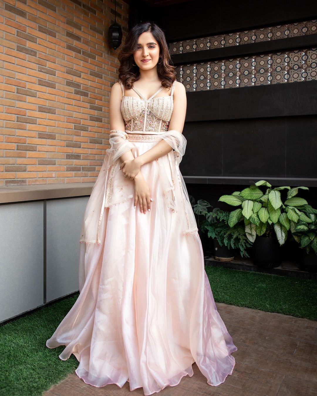 Shirley Setia Amps Up The Diwali Look In A Strappy Corset-Style Blouse And Lehenga