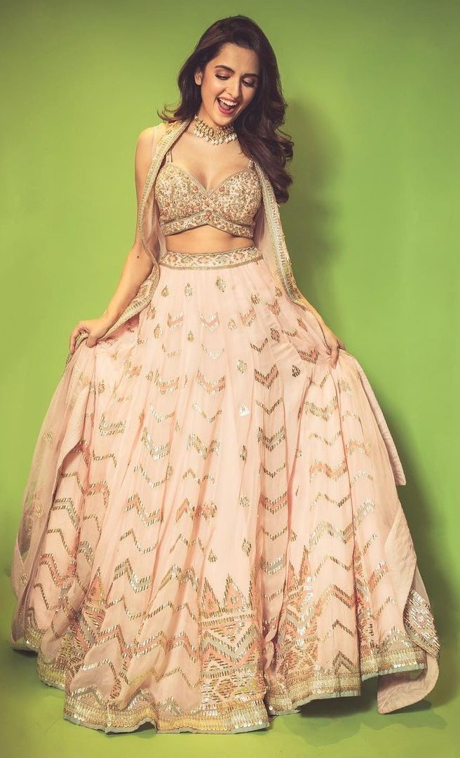 Shirley Setia Looks Gorgeous In A Blush Pink Embellished Lehenga Choli
