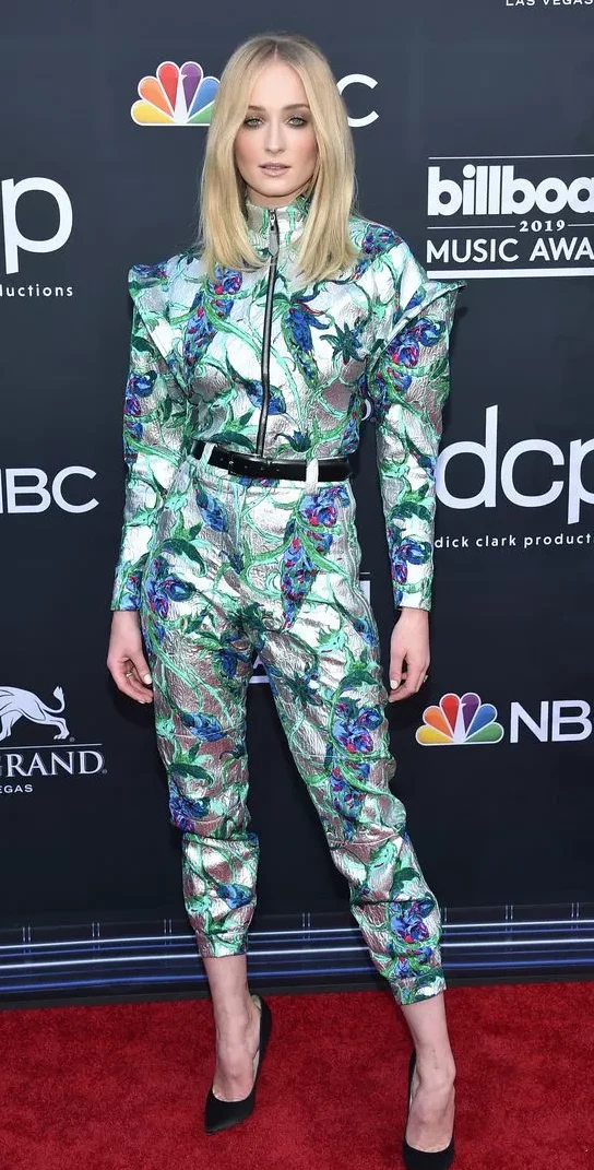 Sophie Turner Looks Stylish In A Floral Jumpsuit