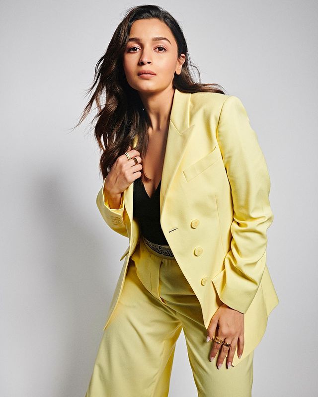 Style Is Her Passion, Alia Bhatt In Yellow Colored Bossy Outfit