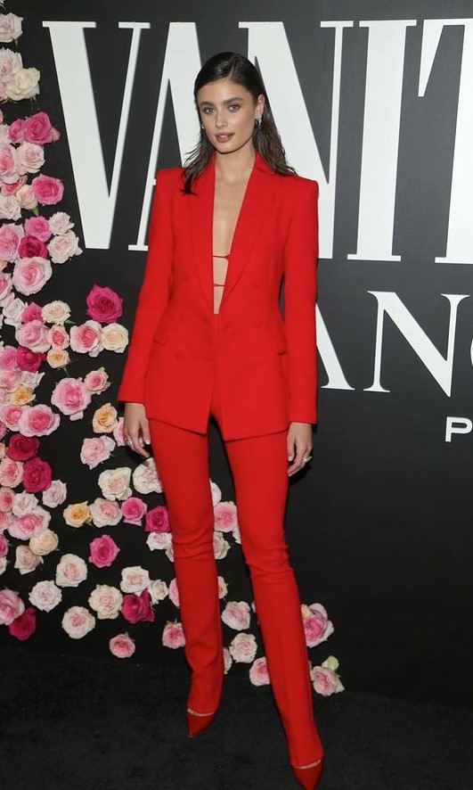 The Boss Lady In Red Pant Suit Outfit