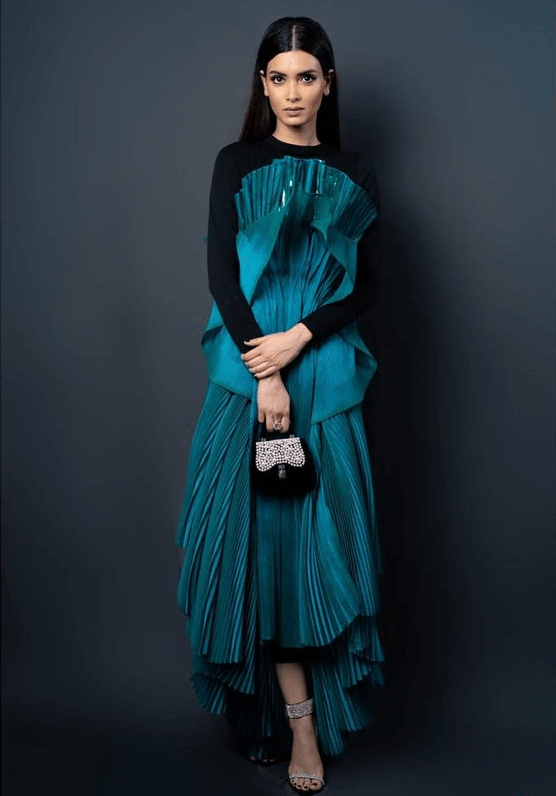 Fashion Diva Diana Penty In A Teal Dress From Amit Aggarwal
