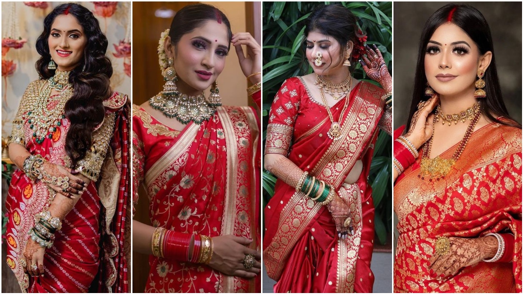 Real Brides Who Donned Sarees For Their Reception