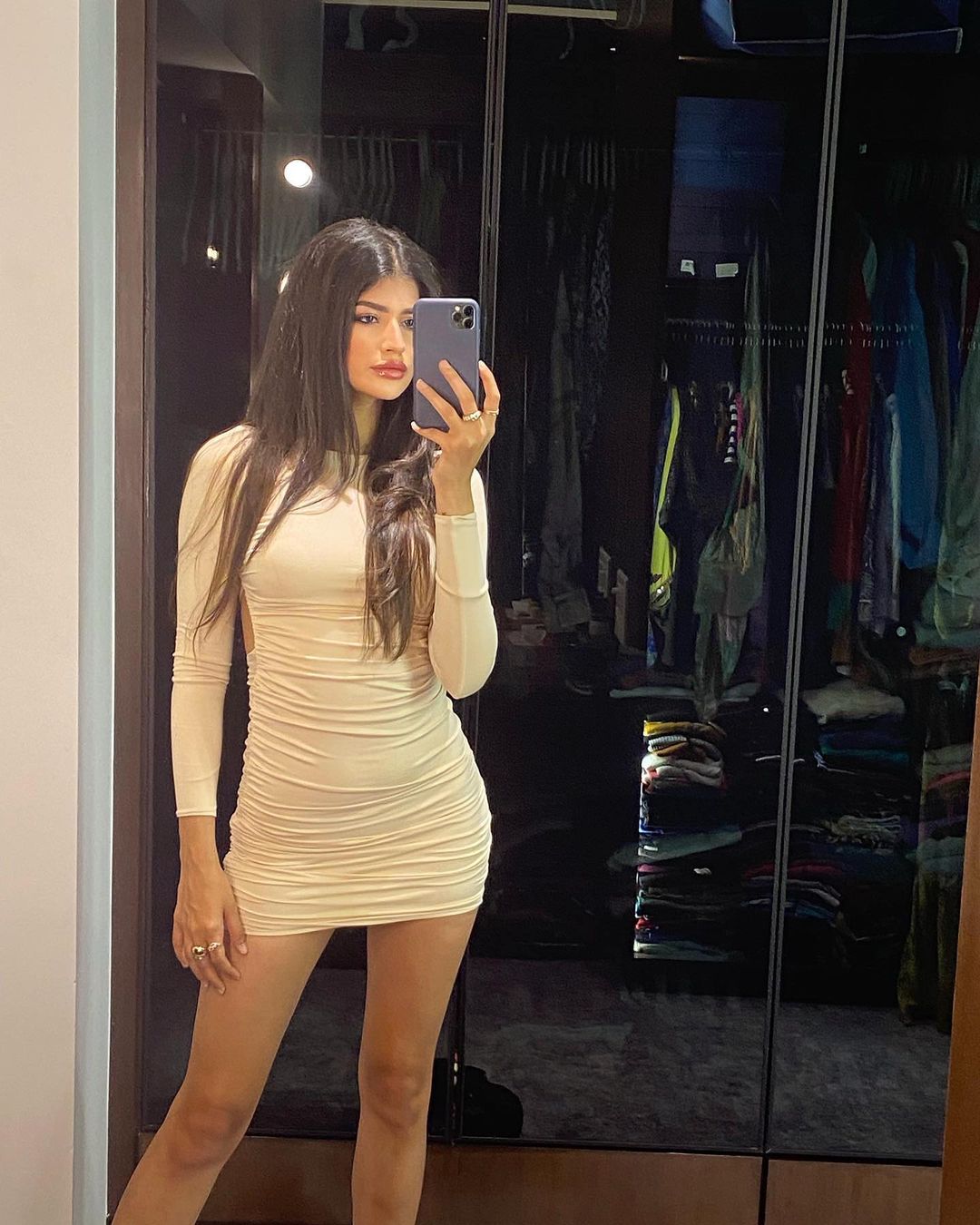 Anjini Dhawan In Basic Bodycon Dress