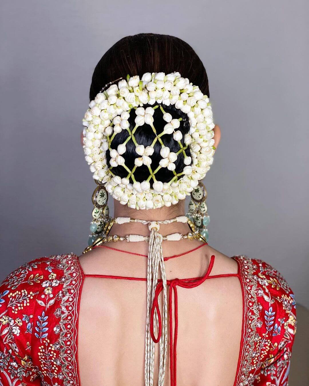 Beautiful, Gajra Bun Hairstyle For Brides On Her Wedding