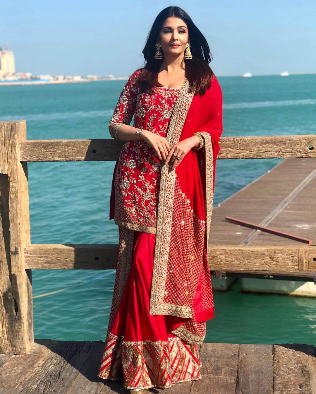 Beauty Of Bollywood Aishwarya Rai In Sharara Set