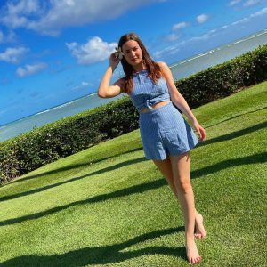 Blue Hue Striped Mini Skirt ivana baquero - K4 Fashion