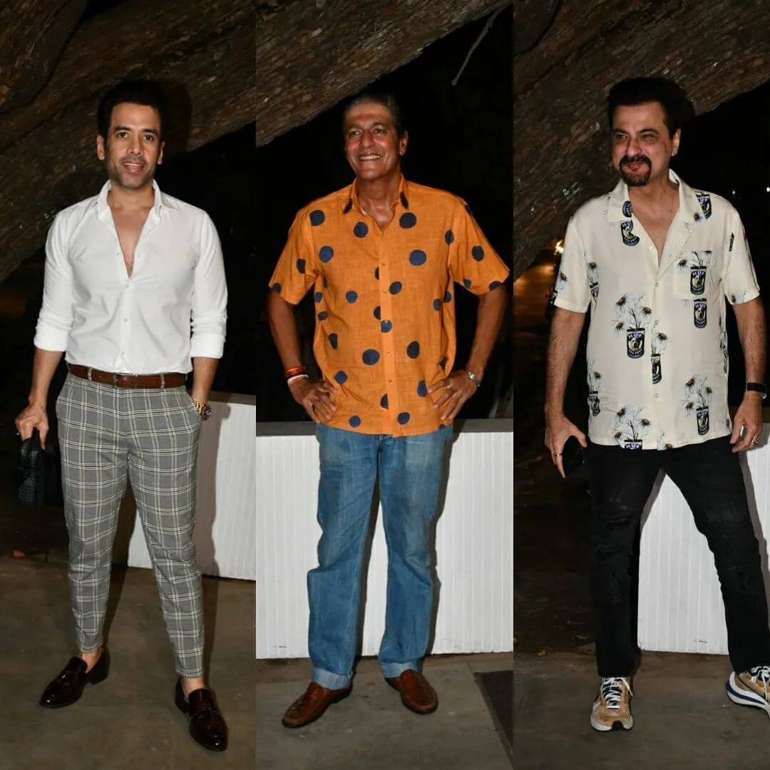 Celebrities At Ashvini Yardi’s Birthday Party- Tushaar Kapoor, Chunky pandey, 