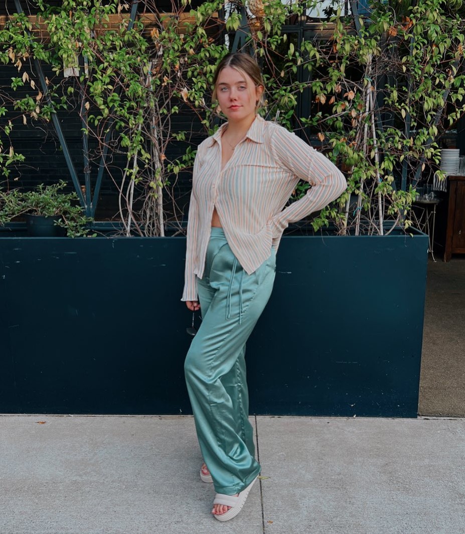 Effortless Striped Shirt and Relaxed Fit Trousers 