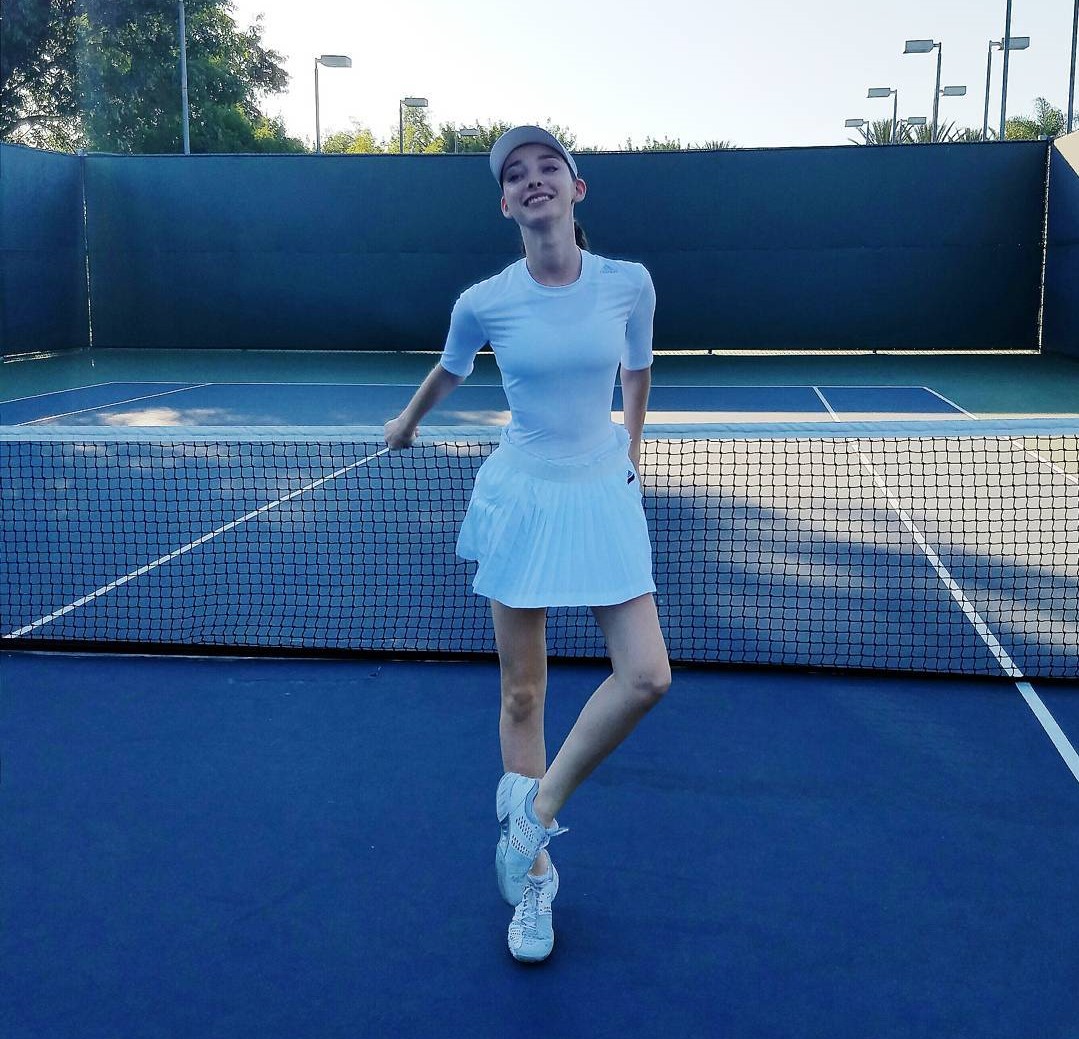 Emma Looks Like A Real Tennis Player