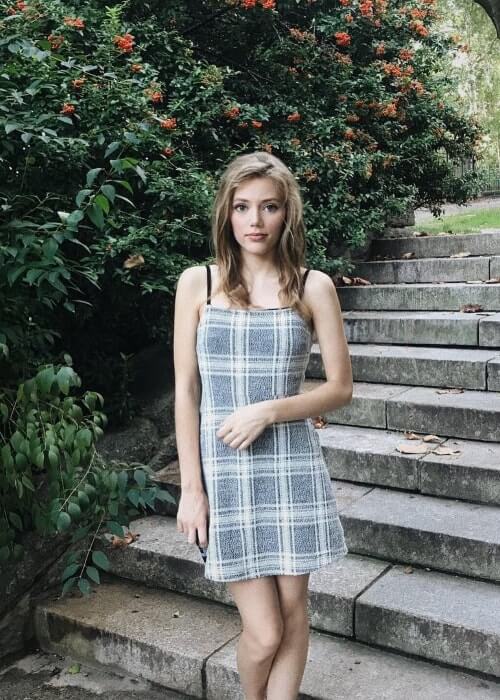 Grace Looks Super Cute In A Checked Dress