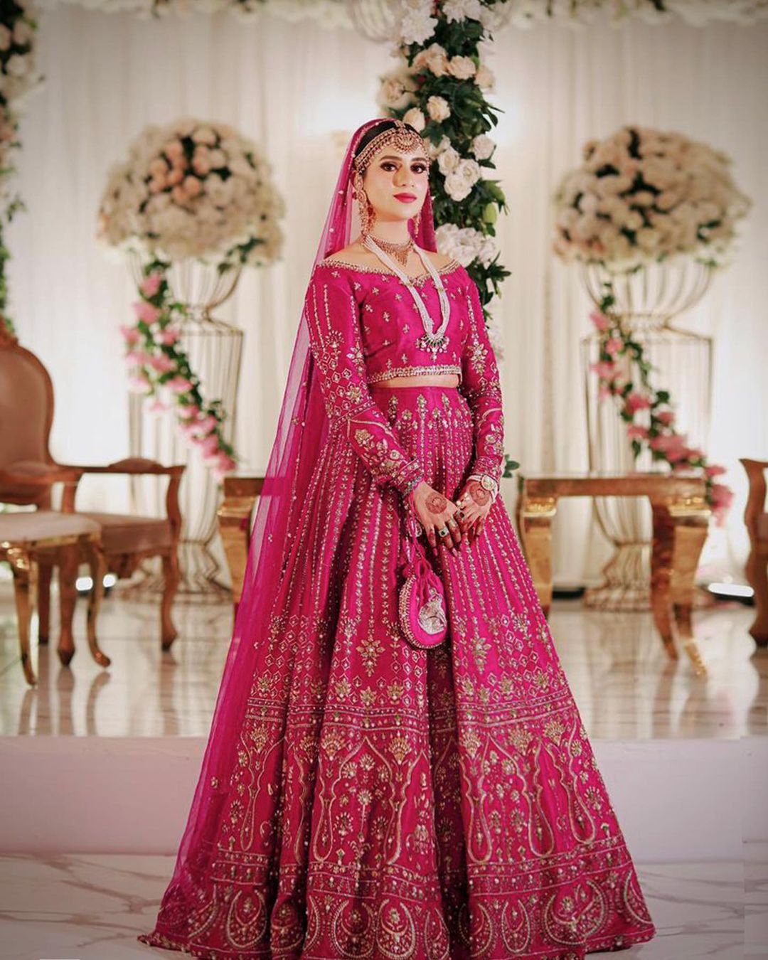 MF-(Bridal) 💃Lehenga choli💃 Rani pink Colour Dulhan Lehenga Choli, Wedding  Le | eBay