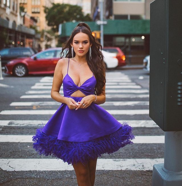Madison Is A Doll In The Purple Mini Dress