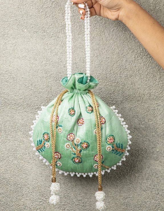 Pearl Embellished Potli bag 