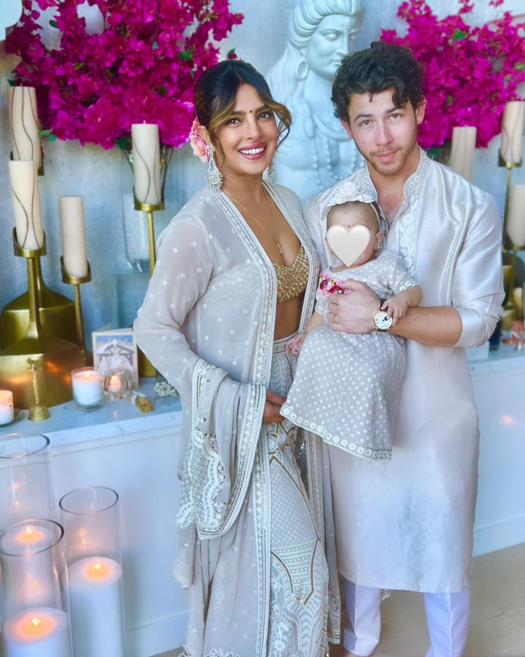 Priyanka Chopra And Nick Jonas Celebrate First Diwali With Their Daughter