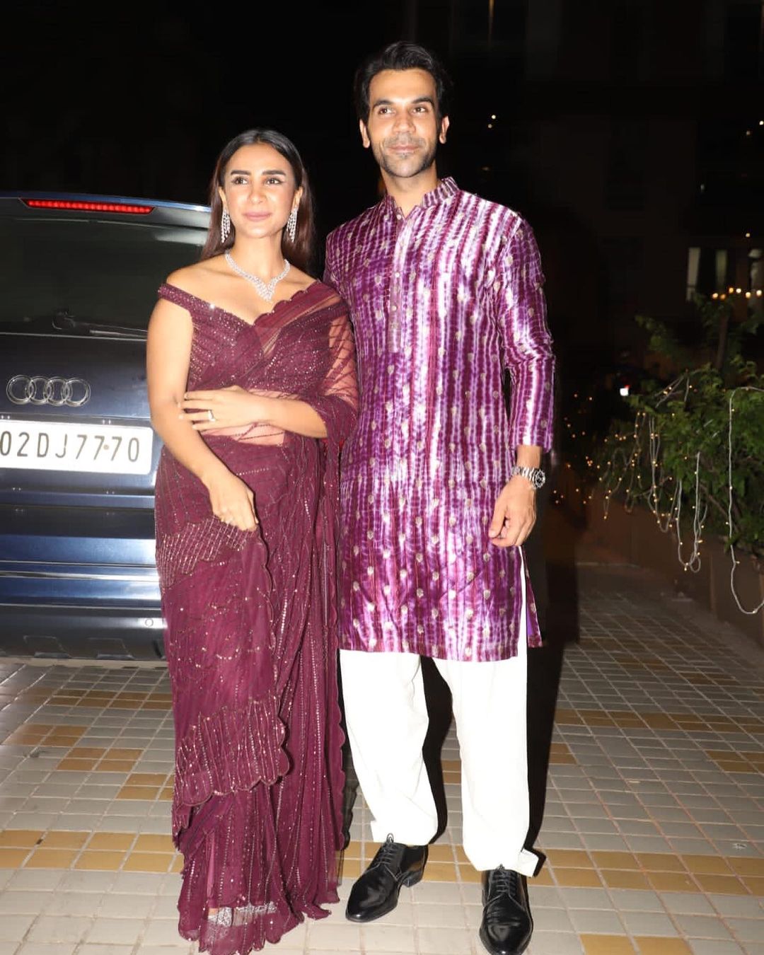 Rajkummar Rao And His Wife Patralekhaa at diwali party