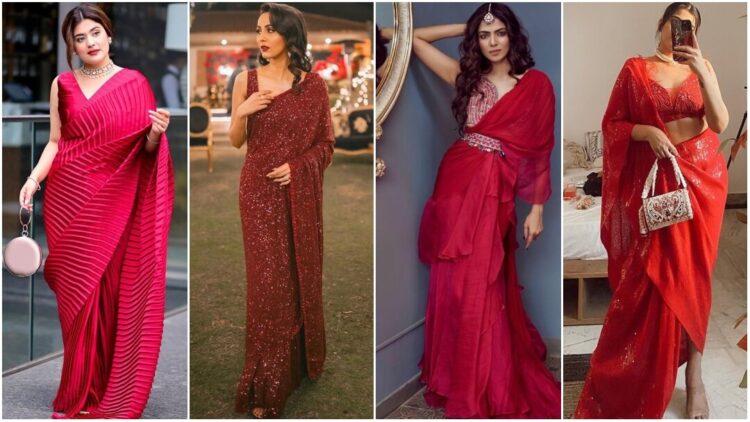 10 Red Saree Styles For Your Karwa Chauth Look